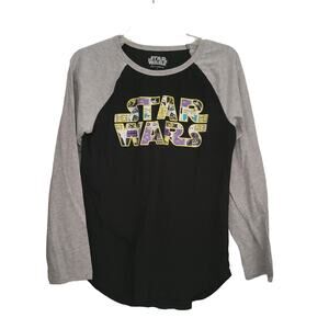 Star Wars Women Shirt Colorful Black Gray Large Sleep Casual Long‎ Sleeve
